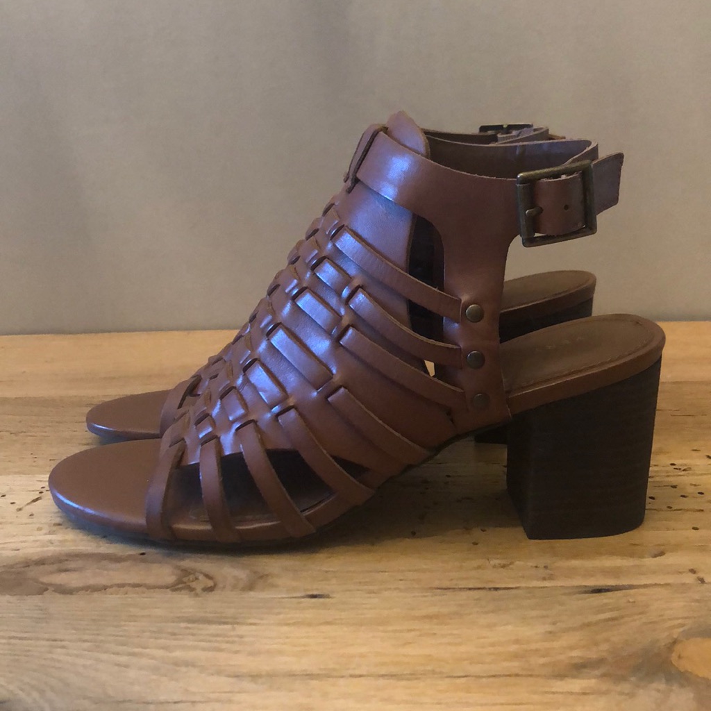 Very Volatile Vertical Block Heel Open Toe Sandal